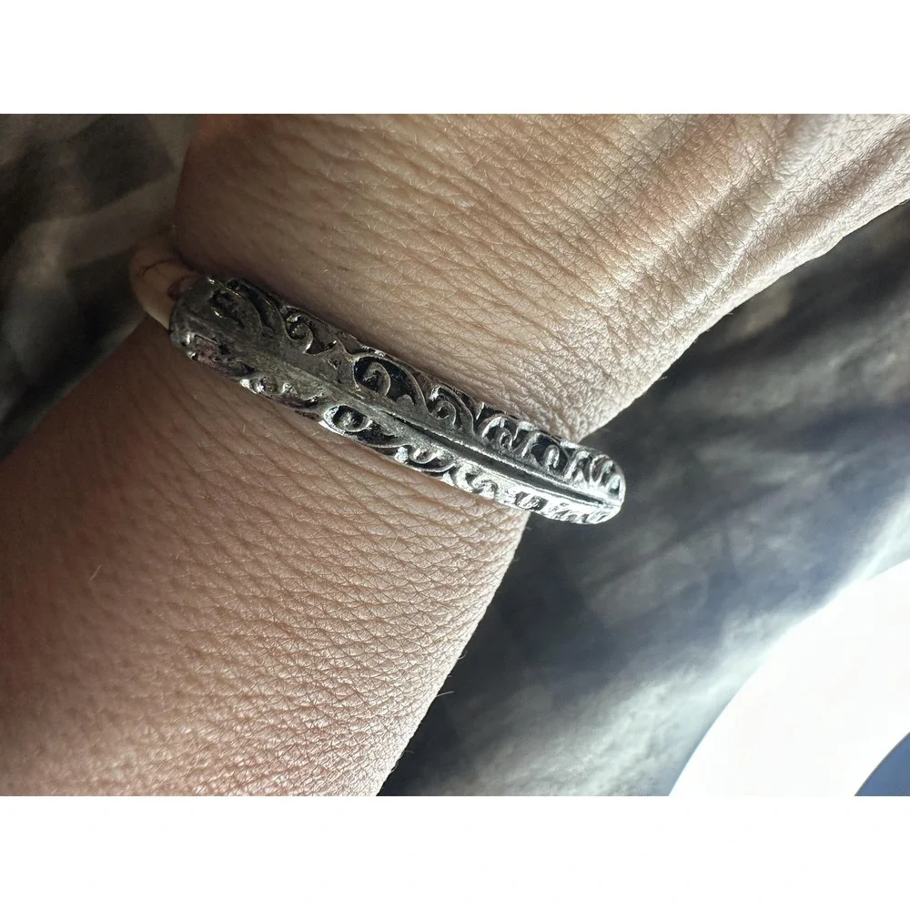 Corkforme Cork Bracelet Small Silver Tone Bar Made In Portugal Unisex Jewelry‎